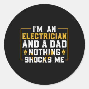 Electrician Funny Electrical Engineering Electrica Classic Round Sticker