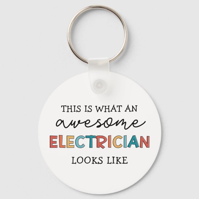 Electrician Funny Gifts for Electricians  Key Ring (Front)
