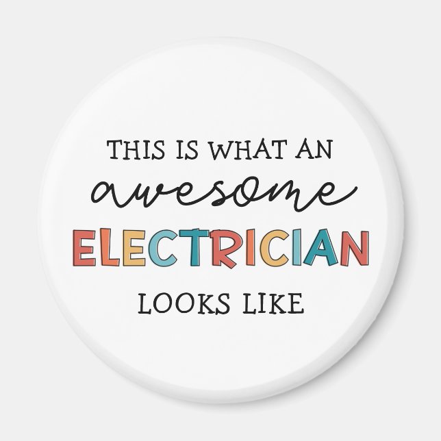 Electrician Funny Gifts for Electricians Magnet (Front)