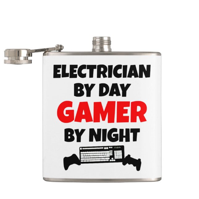 Electrician Gamer Hip Flask (Opened)