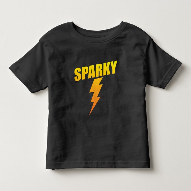 Electrician Gift Funny Sparky Lightning Bolt Toddler T-Shirt (Front)