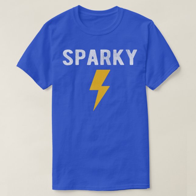 Electrician Gift Funny Sparky Nickname Lightning B T-Shirt (Design Front)