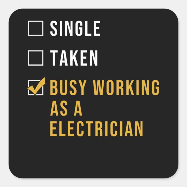 Electrician Gift Square Sticker (Front)