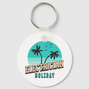 Electrician Holiday Key Ring