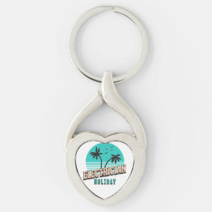 Electrician Holiday Key Ring