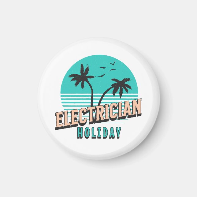 Electrician Holiday Magnet (Front)