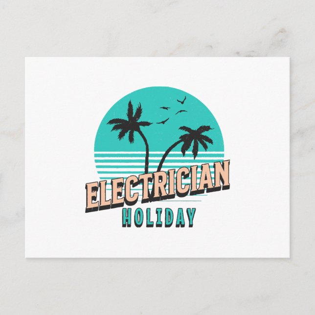 Electrician Holiday Postcard (Front)