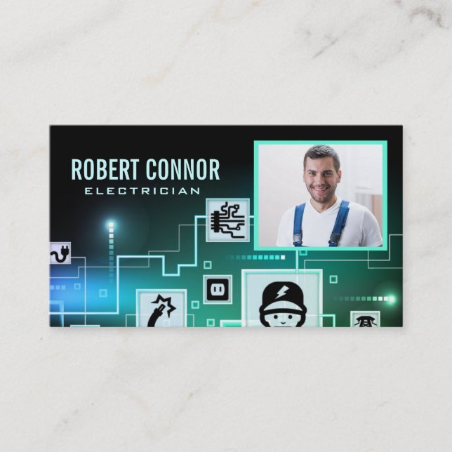 Electrician Home Electrical Expert Business Card (Front)