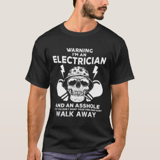 Electrician Hoodie Skull Graphic Tee Electrician A