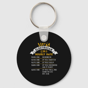 Electrician Hourly Rate For Handyman Humor Labor R Key Ring