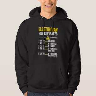 Electrician Hourly Rates Electricians Lineman Hoodie