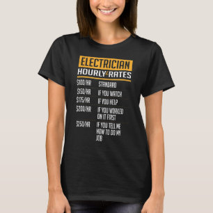 Electrician Hourly Rates Lineman Electrician Sala T-Shirt