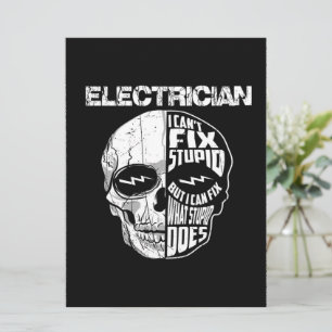 Electrician I Can't Fix Stupid Skull Gift Menu
