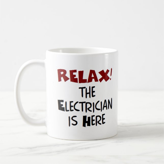 electrician is here coffee mug (Left)