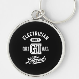 Electrician Job Title Gift Key Ring