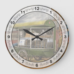 Electrician - Linemen - Installing search lights Large Clock