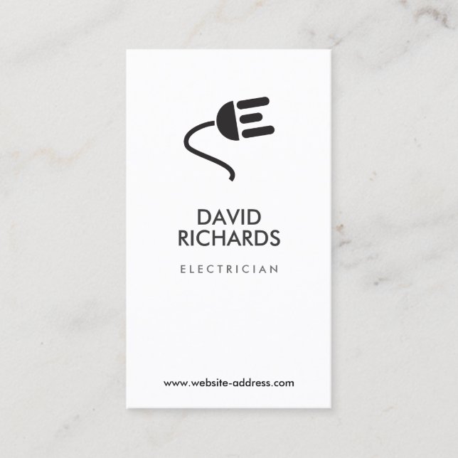 ELECTRICIAN LOGO MODERN BUSINESS CARD IV (Front)