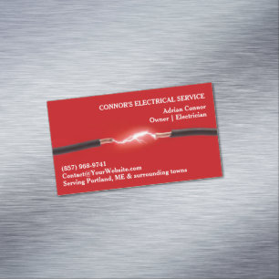 Electrician Magnetic Business Card