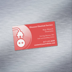 Electrician Magnetic Business Card