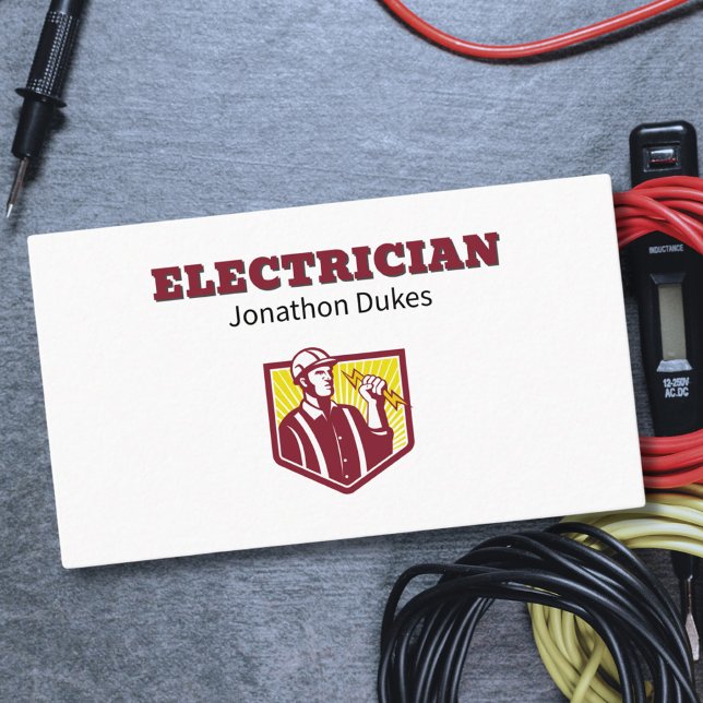 Electrician Maintenance Handyman Contractor  Business Card (Creator Uploaded)