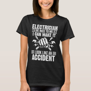 Electrician  Men Cool Electrical Lineman Gag Quote T-Shirt