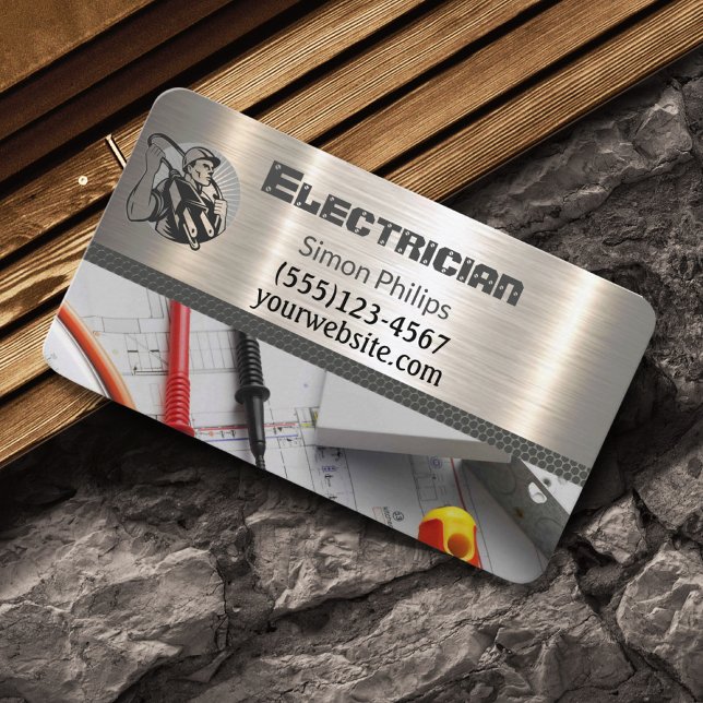 Electrician Metal Handyman Business card (Creator Uploaded)