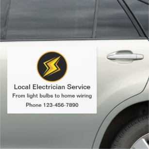 Electrician Modern Logo Mobile Car Magnets