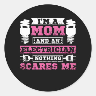Electrician Mom Classic Round Sticker