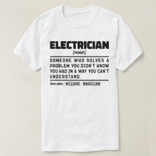 Electrician Noun Cool Dad Retired Fathers Day Joke T-Shirt