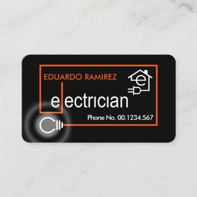 Electrician Power Circuit Wiring Business Card (Front)