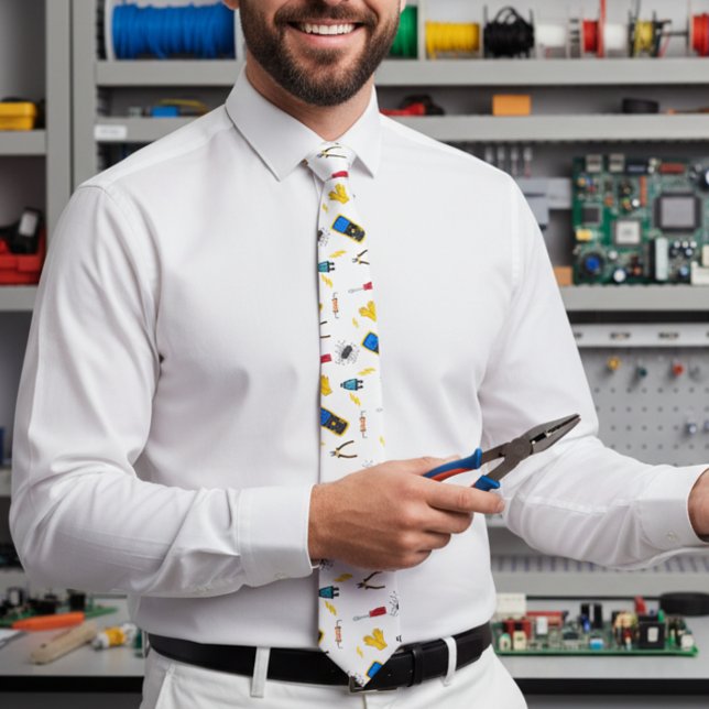 Electrician Profession Dad Pattern Tie (Creator Uploaded)