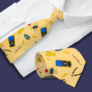 Electrician Profession Dad Tie