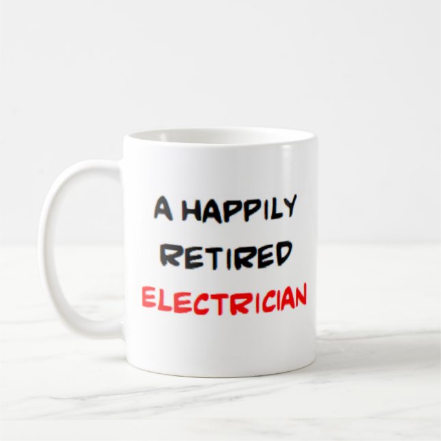 electrician retired coffee mug (Left)