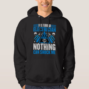 Electrician Retired Electrician Shock Me Lineman Hoodie