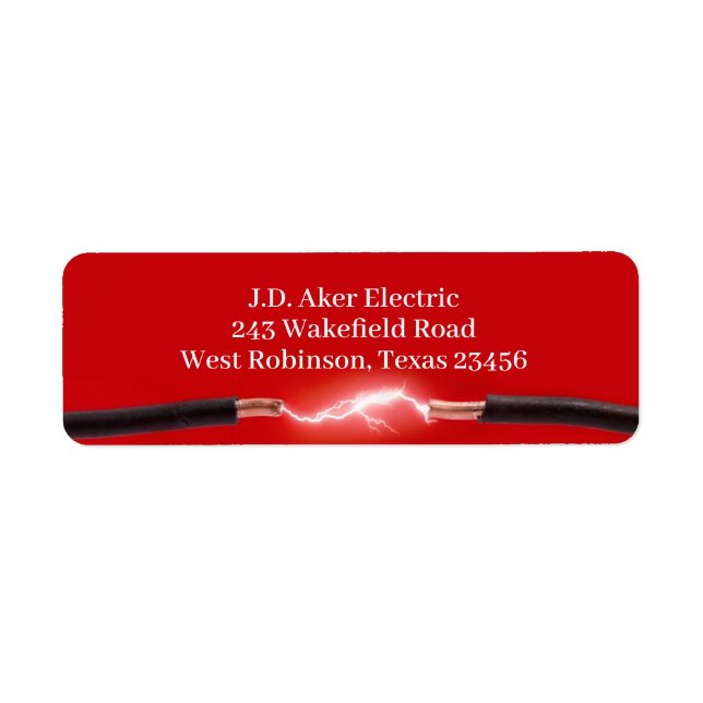Electrician Return Address Label (Front)