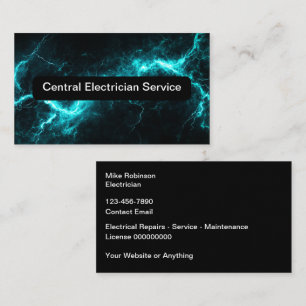 Electrician Services Modern Simple Business Cards