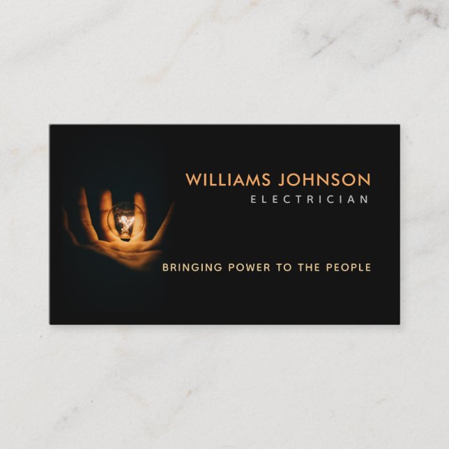 Electrician Slogans Business Cards (Front)