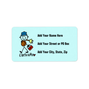 Electrician Stick Figure Label