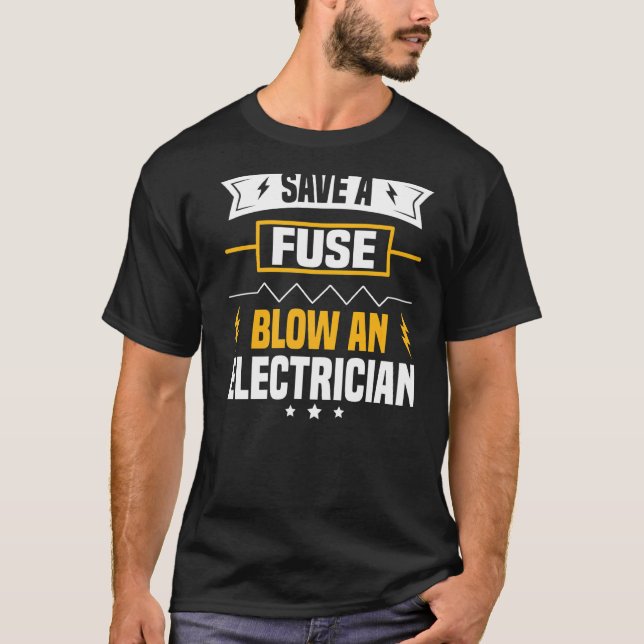 Electrician Stuff Men Electrical Pun Engineers Pre T-Shirt (Front)