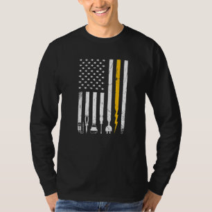 Electrician US Flag Electricians Tools Lineman Ele T-Shirt
