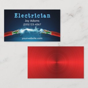 Electrician Wire Voltage Maintenance Professional Business Card