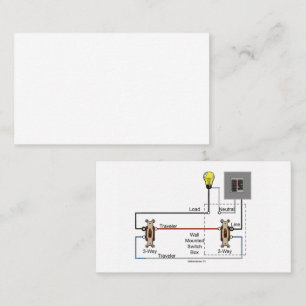 Electrician's Business Card With Wiring Diagram