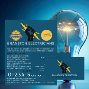 Electricians Fist, Electrician Business Card
