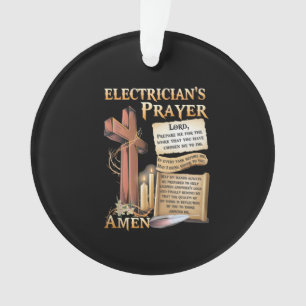 Electrician's prayer Amen Ornament