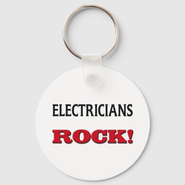 Electricians Rock Key Ring (Front)
