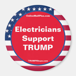 Electricians Support TRUMP Patriotic Fridge magnet