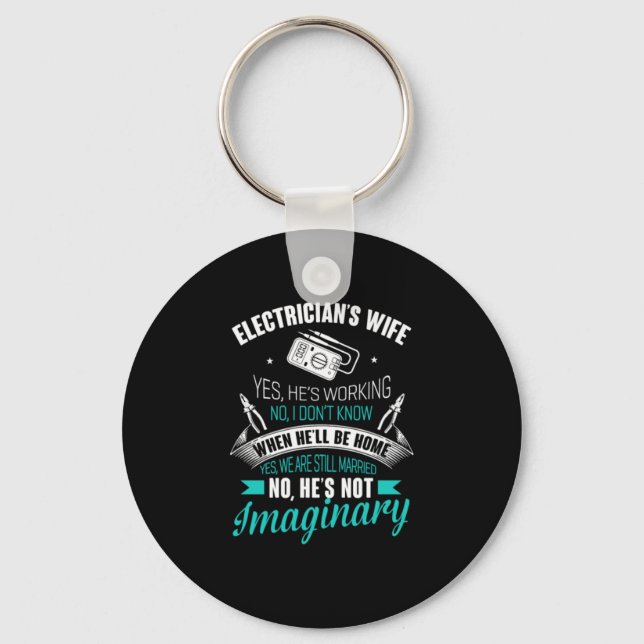 Electrician's wife key ring (Front)