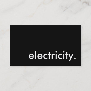 electricity. business card