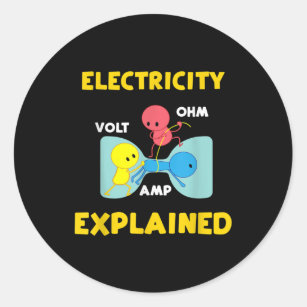 Electricity Explained Classic Round Sticker
