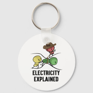 Electricity Explained Physics Nerd Gift I Teacher Key Ring